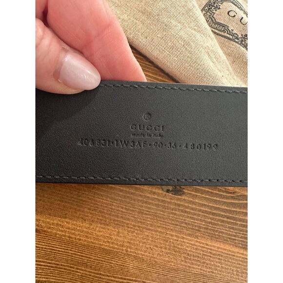Gucci GG Marmont Embossed Leather Belt - Picture 10 of 12